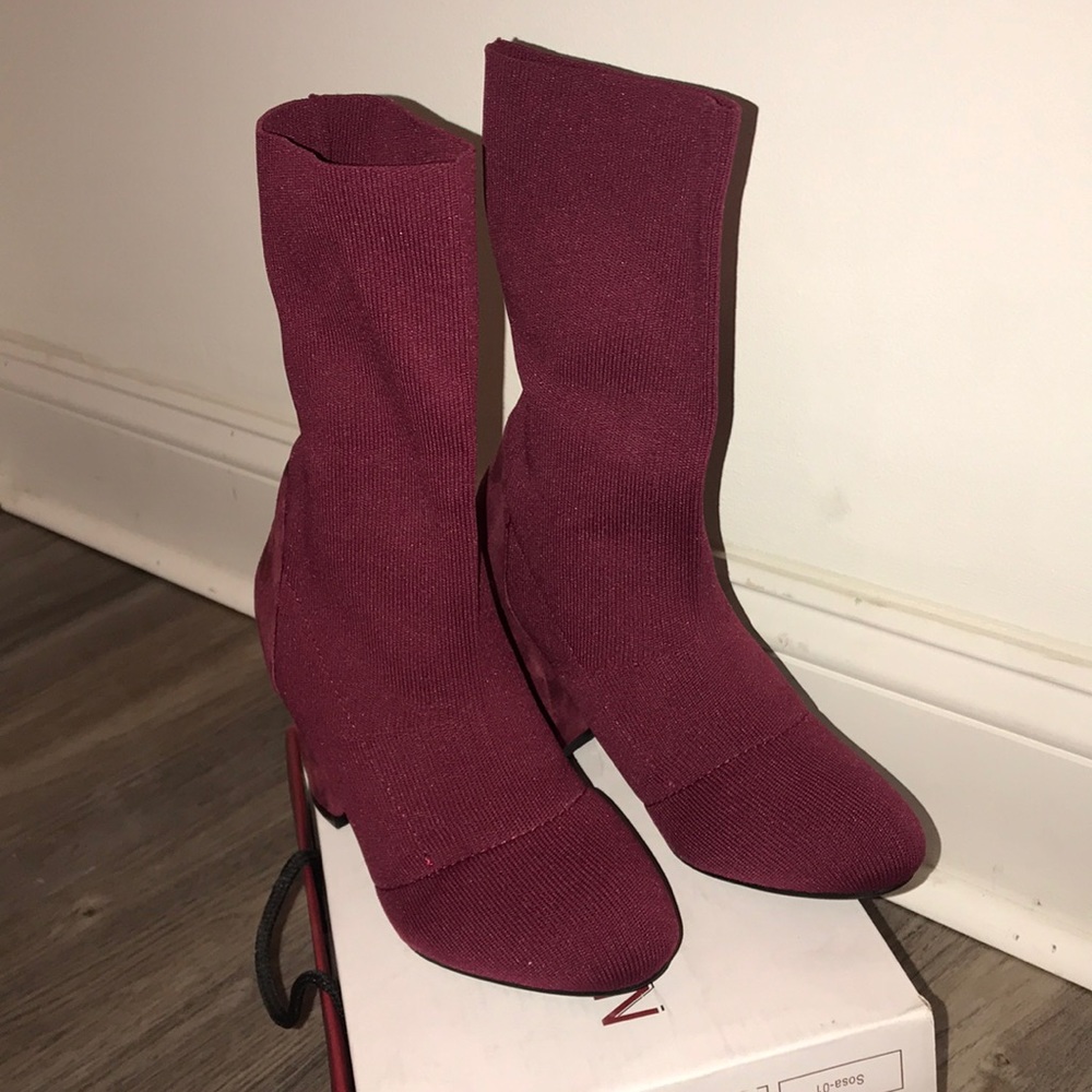 Nature Breeze Wine color sock stretchy bootie
